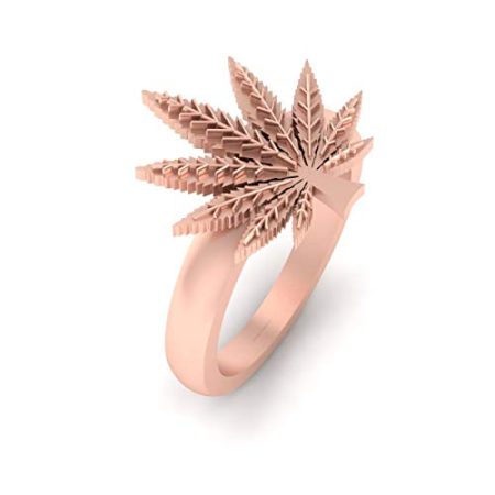 Cannabis Leaf Ring Marijuana Engagement Ring Marijuana Leaf Ring Stoner Gift