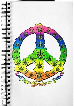 Journal (Diary) with Let Me Smoke Marijuana in Peace Sign on Cover White