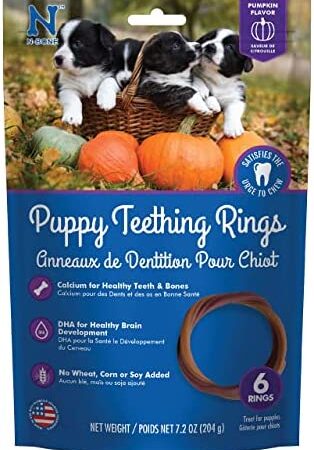 N-Bone Puppy Teething Ring Pumpkin Flavor 7.2 Oz/(6 Pack)